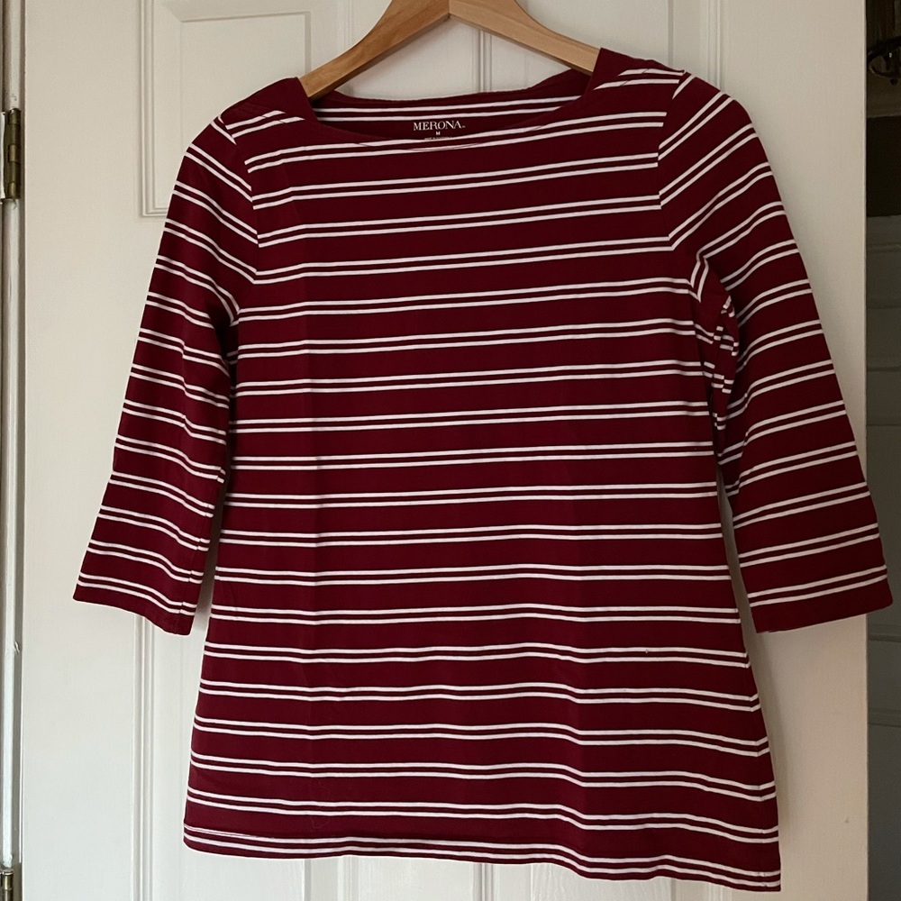 Merona 3/4 Sleeve Boatneck T-shirt